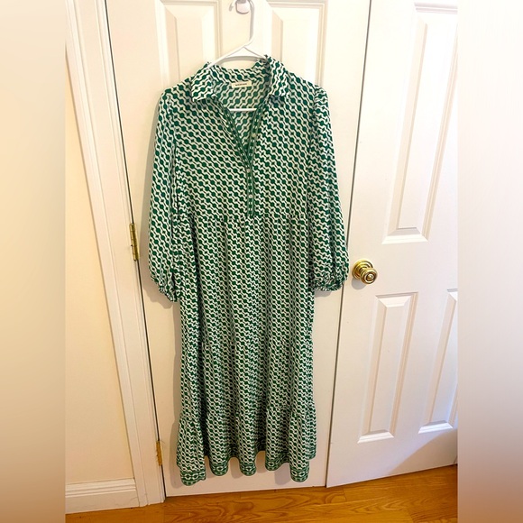 Max Studio Green Patterned Dress - Picture 1 of 4